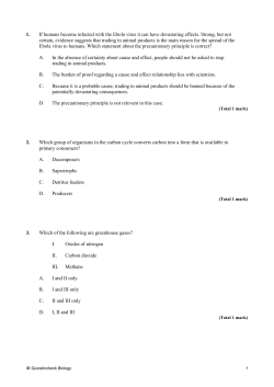 5.2 Climate Change Test Questions