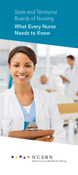 State and Territorial Boards of Nursing What Every Nurse Needs to