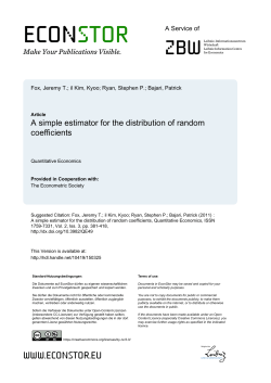 A simple estimator for the distribution of random coefficients