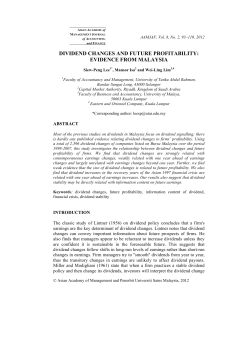 dividend changes and future profitability: evidence from