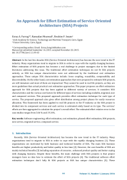 An Approach for Effort Estimation of Service Oriented Architecture
