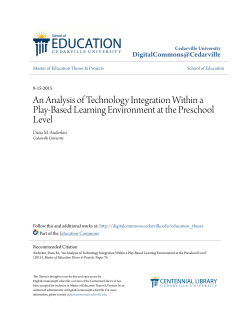 An Analysis of Technology Integration Within a Play