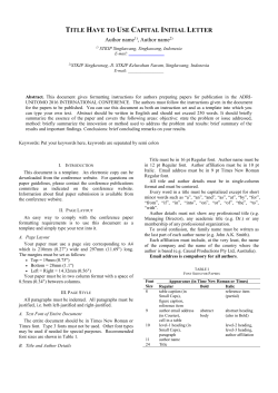 ISC Paper Template in A4 (V1)