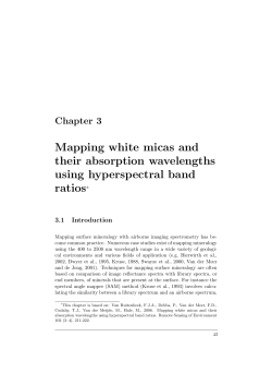 Mapping white micas and their absorption wavelengths using