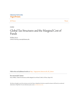 Global Tax Structures and the Marginal Cost of Funds