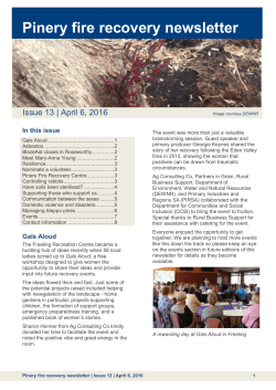 Pinery Fire Recovery Centre