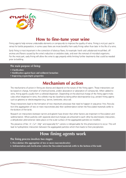 How to fine-tune your wine Mechanism of action How fining agents