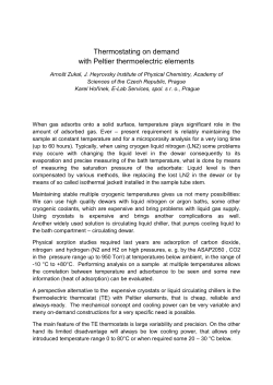 Thermostating on demand with Peltier thermoelectric elements