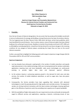 Annexure A Idea Cellular Response to TRAI Consultation Paper on