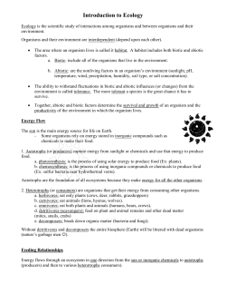 Ecology
