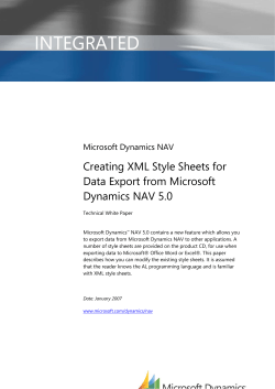 XML Style Sheets - Kepler Management Systems