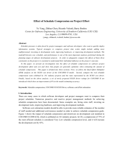Effect of Schedule Compression on Project Effort