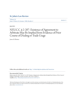 Existence of Agreement to Arbitrate May Be Implied from Evidence