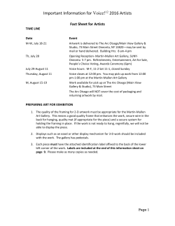 Important Information for Exhibitors Voice! 6 2010