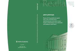 J&Auml;RVI J&Auml;RVEOJA Fluxes of the greenhouse gases CO2
