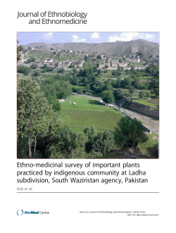 Ethno-medicinal survey of important plants practiced by indigenous