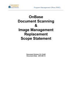 OnBase Scope Statement - UVA Health System