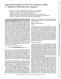 Rapid phase advance of the 24-h melatonin profile in response to