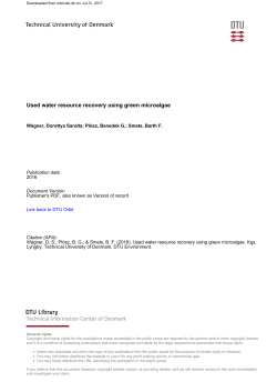 Used water resource recovery using green microalgae