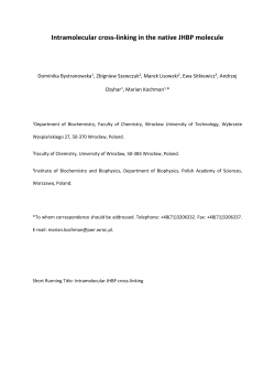 or intramolecular cross-linking of JHBP molecules, SDS