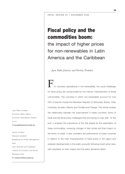 Fiscal Policy and the Commodities Boom