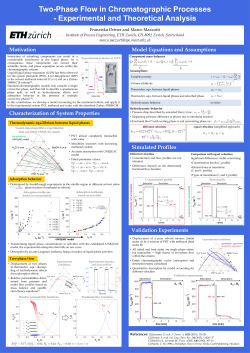 Motivation Model Equations and Assumptions Characterization of