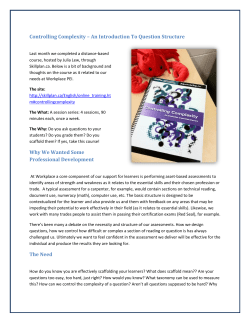 Controlling Complexity - Workplace Learning PEI