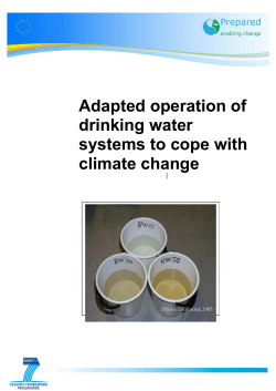 Adapted operation of drinking water systems to cope with