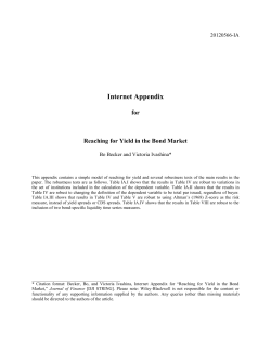 Internet Appendix for Reaching for Yield in the Bond Market