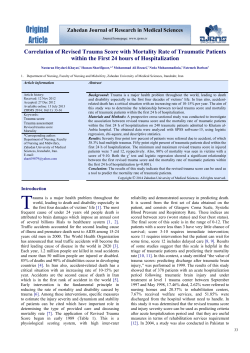 Correlation of Revised Trauma Score with Mortality Rate of