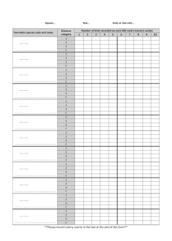 Please record colony counts in the box at the end of this form