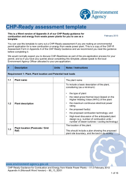CHP-Ready assessment template This is a Word version of