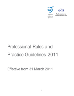 Professional Rules and Practice Guidelines 2011
