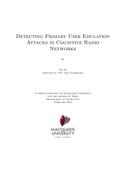 Detecting Primary User Emulation Attacks in Cognitive Radio