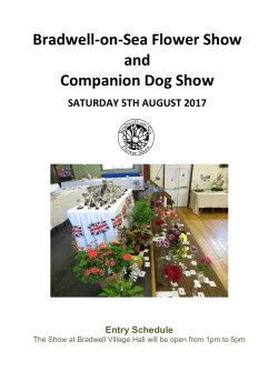 Bradwell Flower Show 2017 schedule