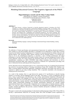 Modeling Educational Content: The Cognitive Approach of the PALO