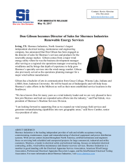 2017-05-19 Don Gibson becomes Director of Sales for Shermco