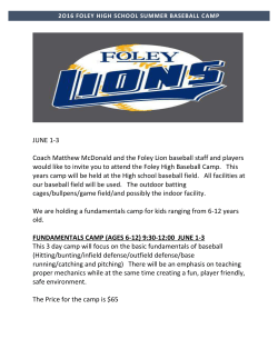 2o16 foley high school summer baseball camp