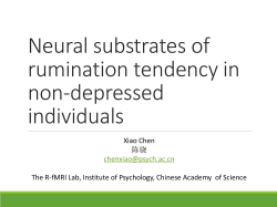 Neural substrates of rumination tendency in non