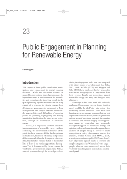 23 Public Engagement in Planning for Renewable Energy