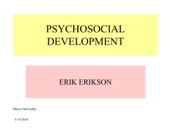 Erikson`s Psychosocial Perspective