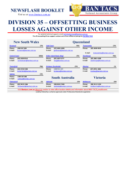 Division 35 - Offsetting Business Losses Against Other