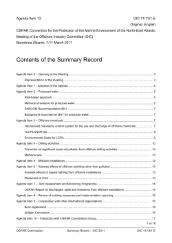 Agenda Item - OSPAR Commission
