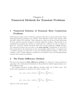 Chapter 6 Numerical Methods for Transient Problems