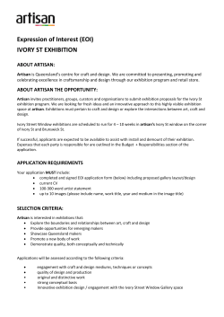 ivory st window gallery exhibition &ndash;eoi application form