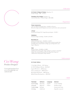 Cici wang resume - accdproductgrads.com