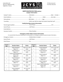 Registration Form - Jewish Council for Youth Services