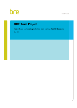 Heat release and smoke production from burning Mobility