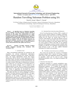 Random Travelling Salesman Problem using SA