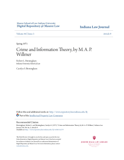Crime and Information Theory, by MAP Willmer